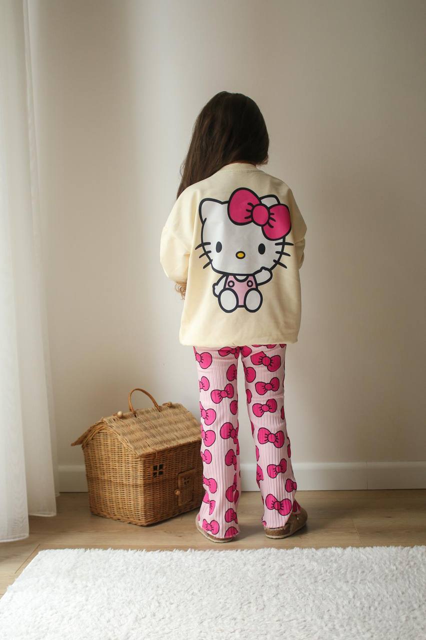 Sada pre dievčatko - Mačička v bielej a ružovej farbe