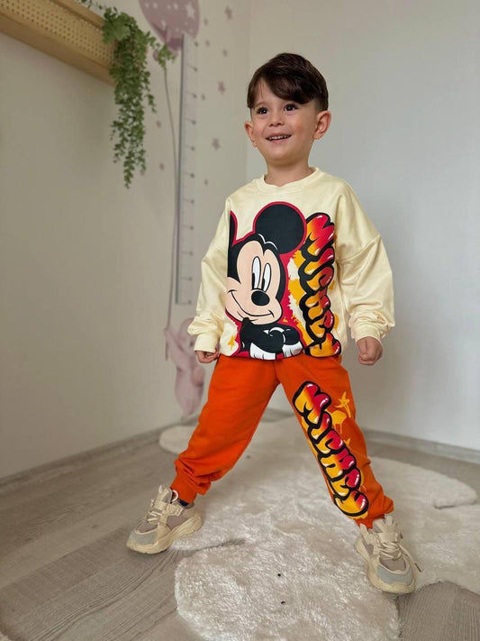Sada pre chlapca - Mickey v oranžovej farbe