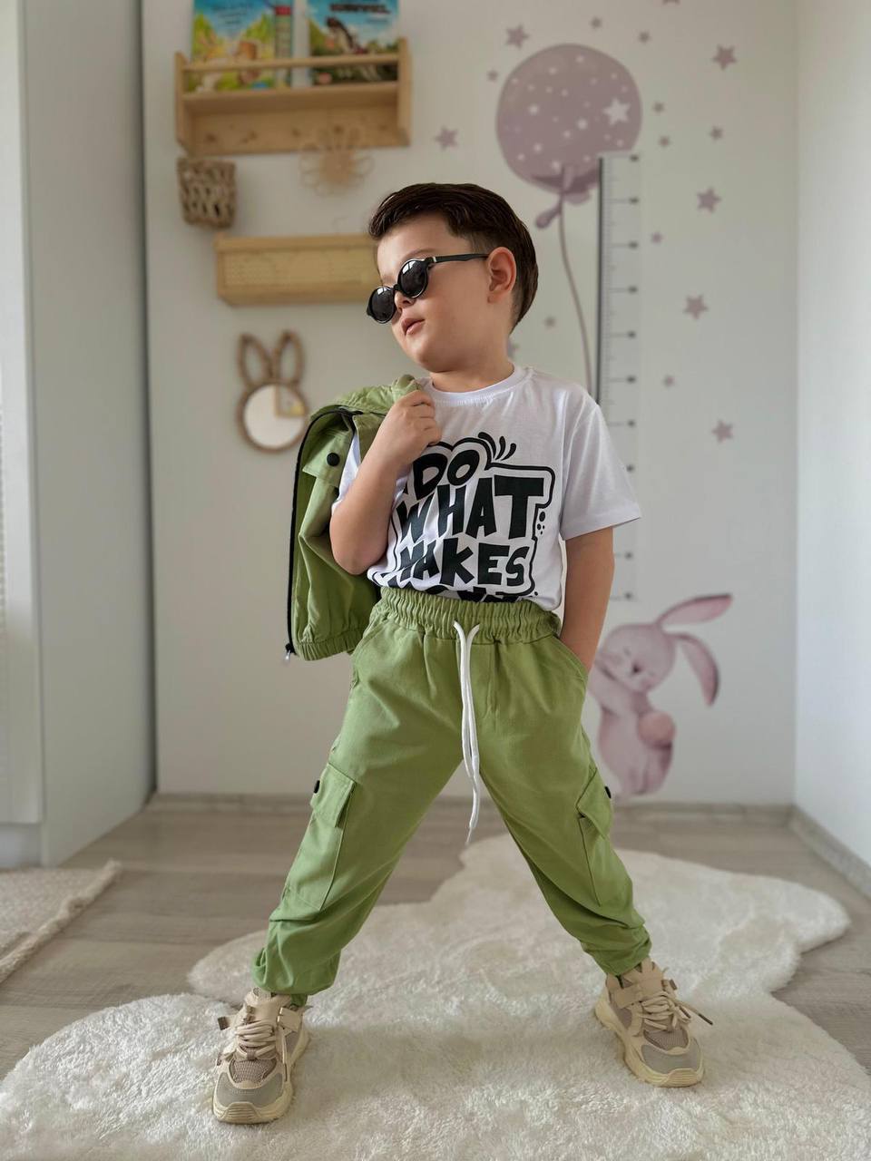 Sada Cargo - 3 diely v zelenej farbe pre chlapca